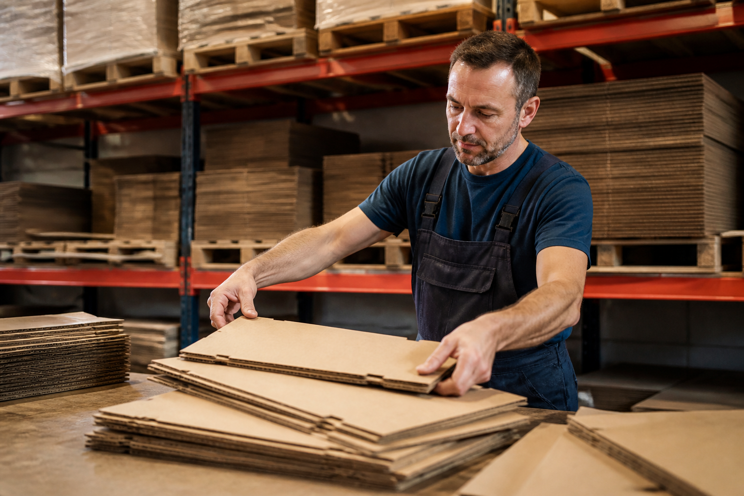 A step by step guide to stacking flat shipping boxes without crushing corners