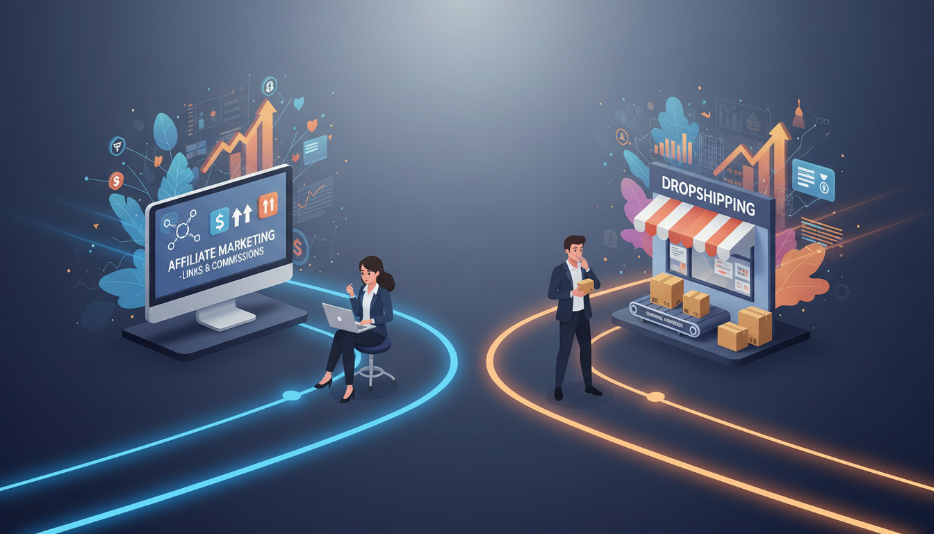 affiliate marketing vs dropshipping which is better for beginners