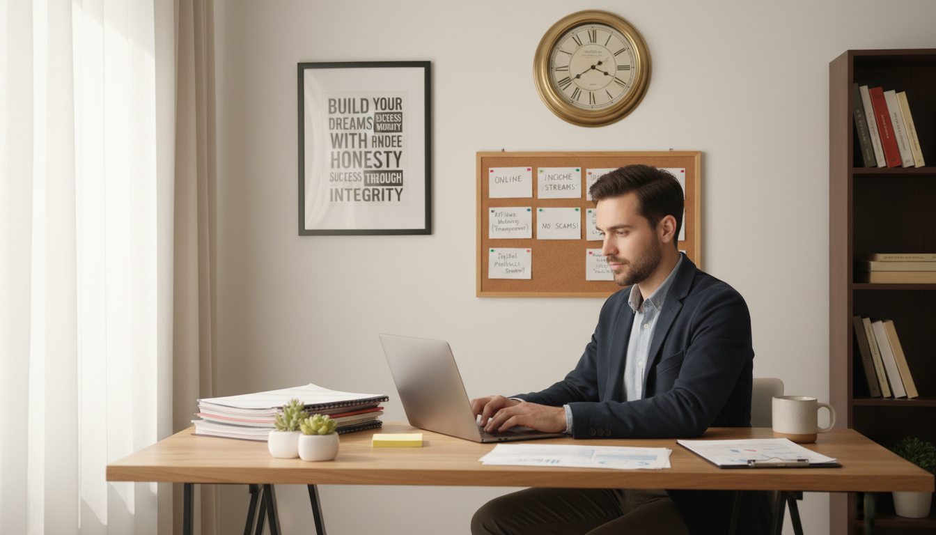 how to build a real online income stream without getting scammed